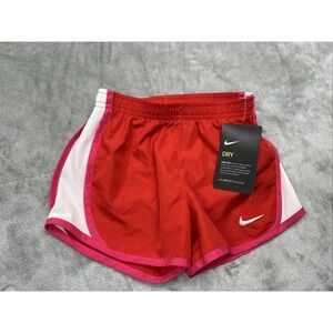 Nike Girls Red & Pink Athletic Shorts